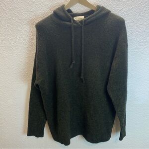 Second Female Women’s Small Sweater Hoodie Pullover Wool Alpaca Green Goblincore